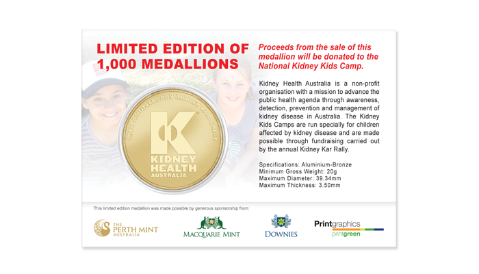 2013 Kidney Kar Rally Al-Br Medallion