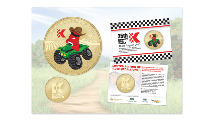 2013 Kidney Kar Rally Al-Br Medallion